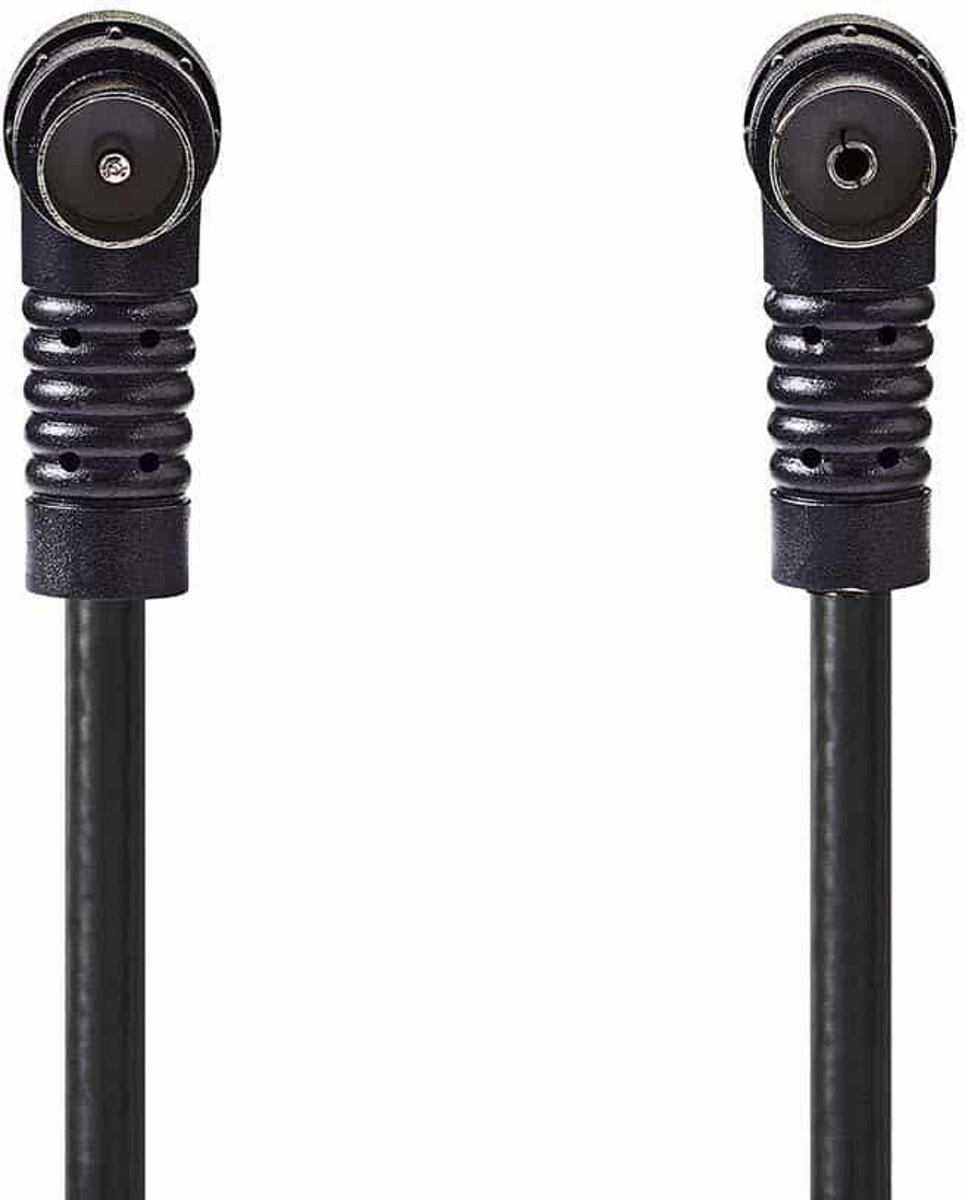 Coax Cable 120dB | IEC (Coax) Male Angled - IEC (Coax) Female Angled | 3.0 m | Black